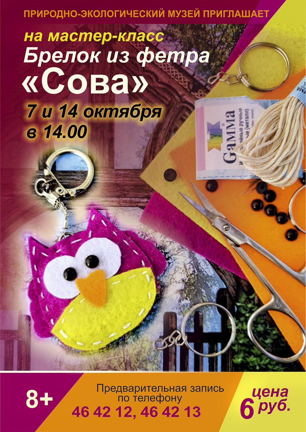Мастер-класс «Сова» в Природно-экологическом музее